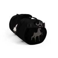 Saddlebred Print Black Duffel Bag - AdeleEmbroidery