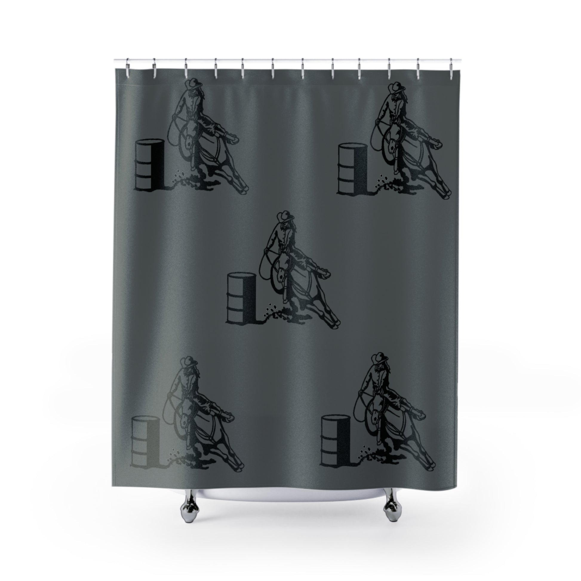 Barrel Racer Shower Curtains - AdeleEmbroidery