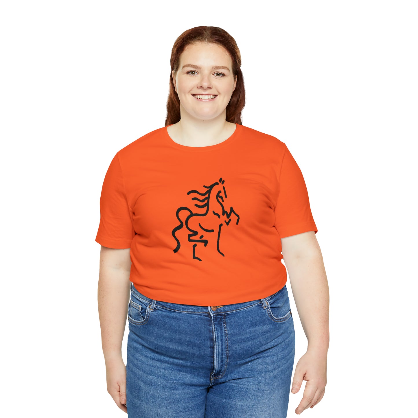 Unisex Jersey Short Sleeve Tee with Horse Print