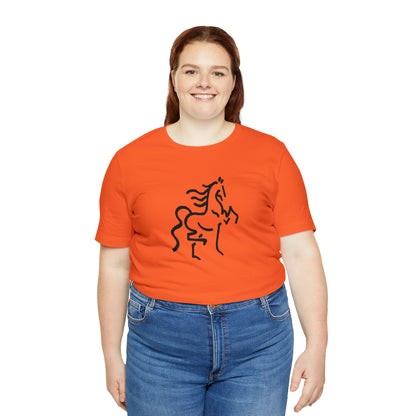 Unisex Jersey Short Sleeve Tee with Horse Print