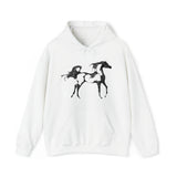 Unisex Heavy Blend™ Hooded Sweatshirt Arabian Horse front Print - AdeleEmbroidery