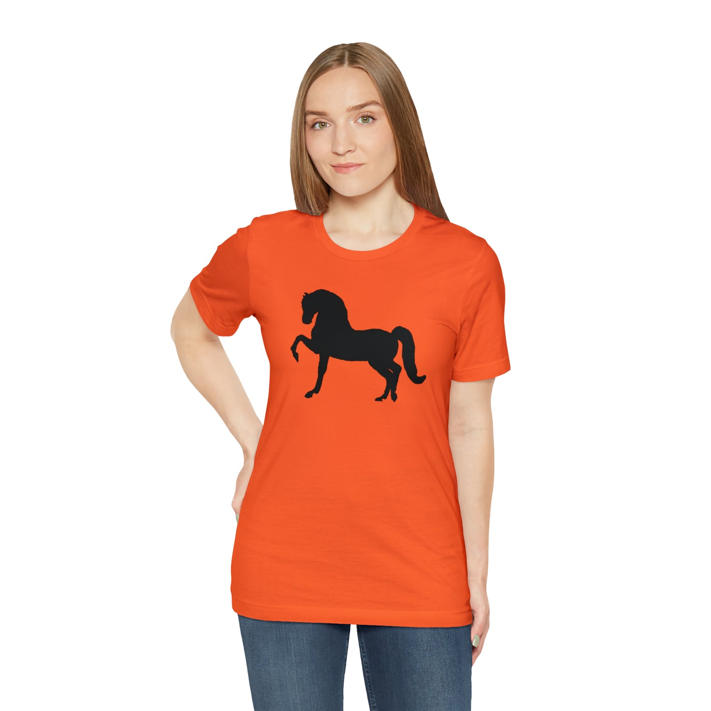 Unisex Jersey Short Sleeve Tee with Front Morgan Horse Print