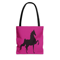 Saddlebred Print Tote Bag- Pink Magenta - AdeleEmbroidery