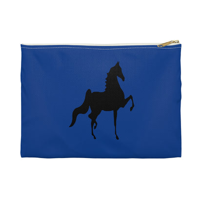 Accessory Pouch Blue with Saddlebred Print both sides