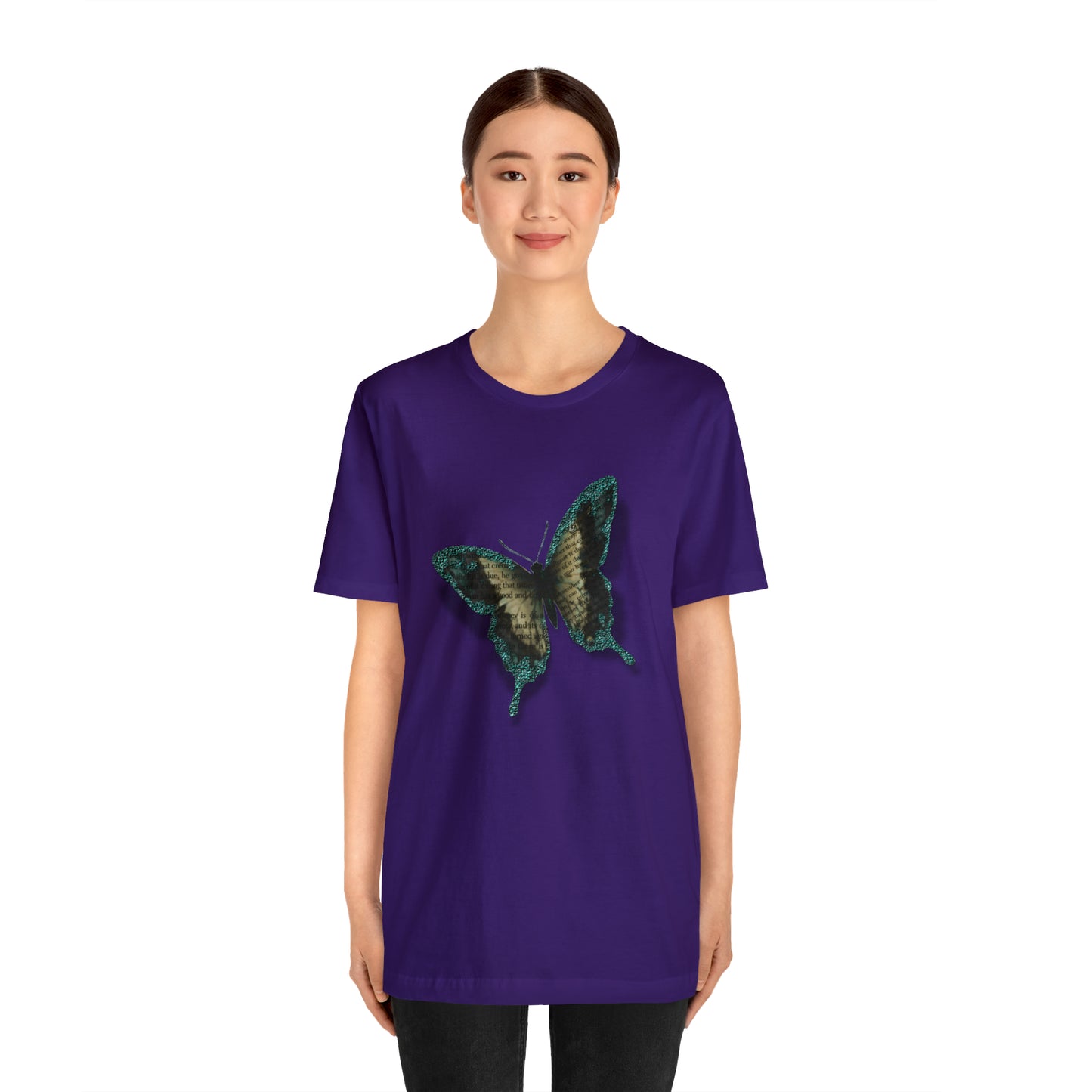 Unisex Jersey Short Sleeve Tee with Butterfly Print