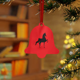 Metal Ornaments Red with Saddlebred Print