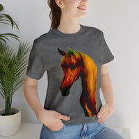 Unisex Jersey Short Sleeve Tee Horse Head Print