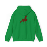 Unisex Heavy Blend™ Hooded Sweatshirt Front and Back Saddlebred Print