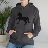 Unisex Heavy Blend™ Hooded Sweatshirt Morgan Horse front Print - AdeleEmbroidery