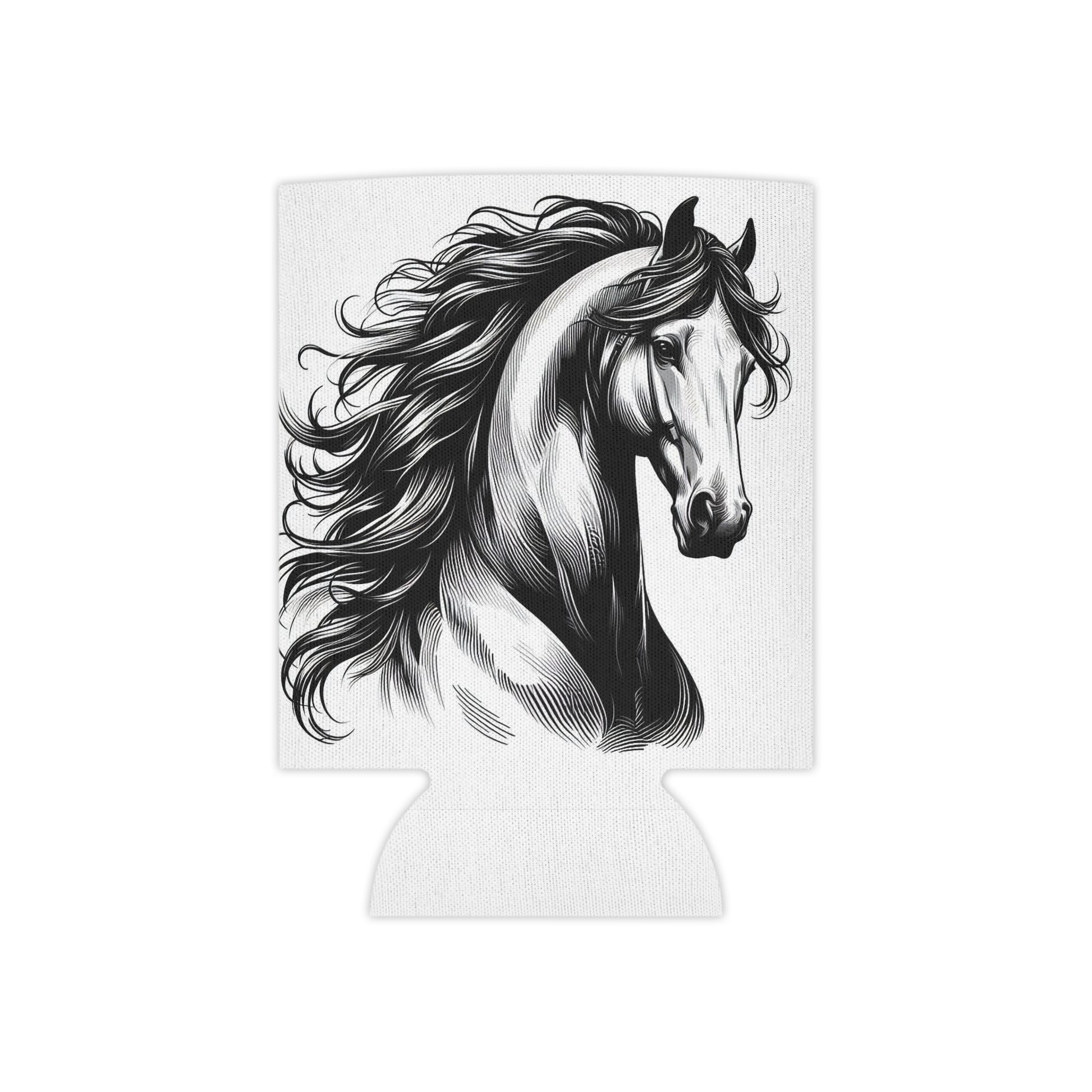 Can Cooler - Stunning Horse Head Design - AdeleEmbroidery