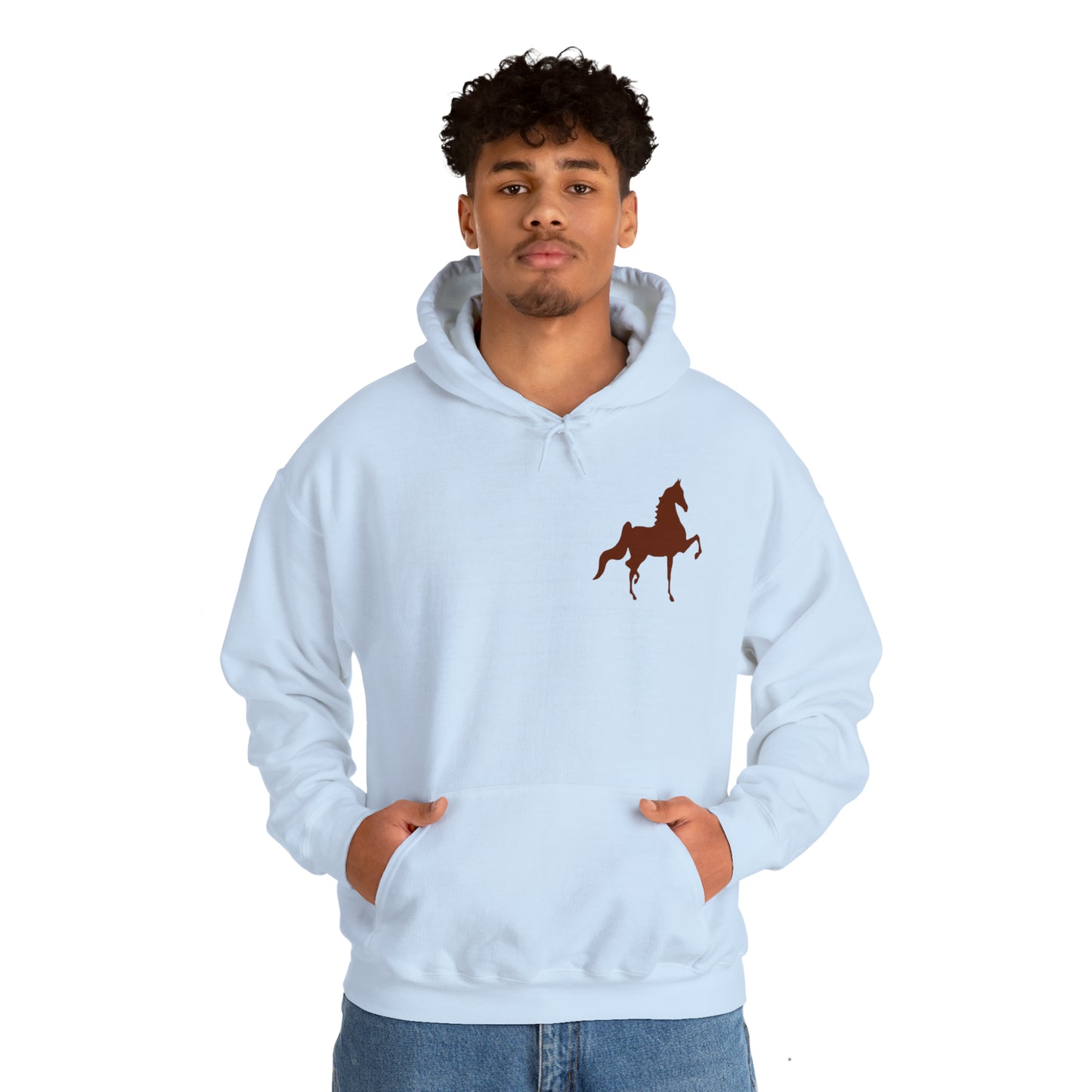 Unisex Heavy Blend™ Hooded Sweatshirt Front and Back Saddlebred Print