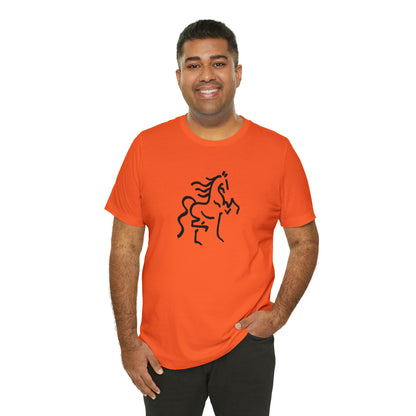 Unisex Jersey Short Sleeve Tee with Horse Print