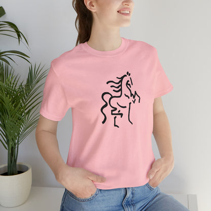 Unisex Jersey Short Sleeve Tee with Horse Print