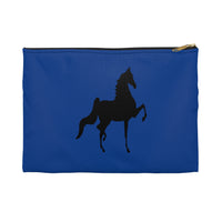 Accessory Pouch Blue with Saddlebred Print both sides