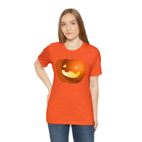 Unisex Jersey Short Sleeve Tee with Pumpkin Print