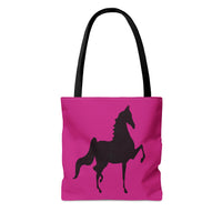 Saddlebred Print Tote Bag- Pink Magenta - AdeleEmbroidery