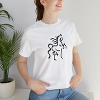 Unisex Jersey Short Sleeve Tee with Horse Print