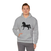 Unisex Heavy Blend™ Hooded Sweatshirt Morgan Horse front Print - AdeleEmbroidery