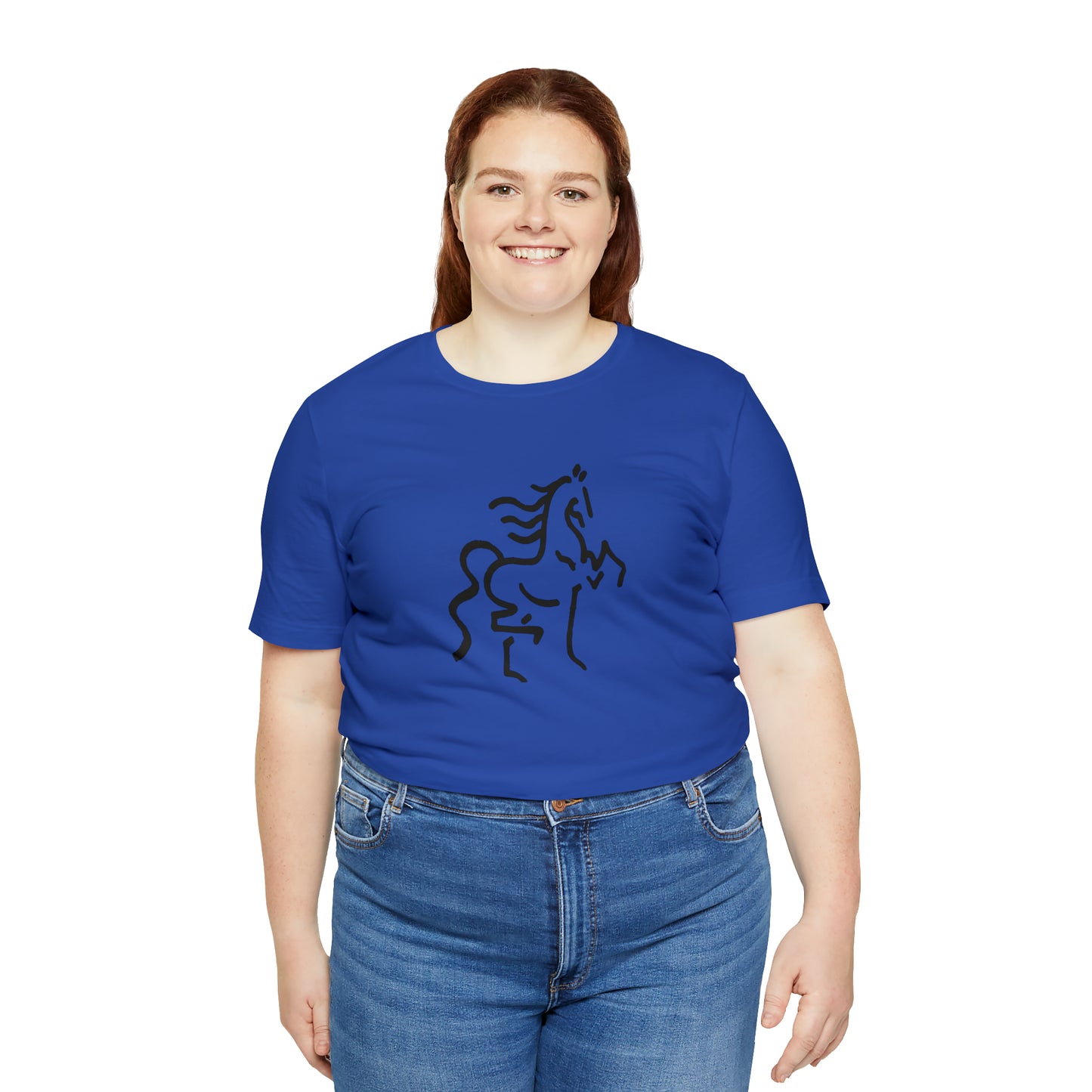 Unisex Jersey Short Sleeve Tee with Horse Print