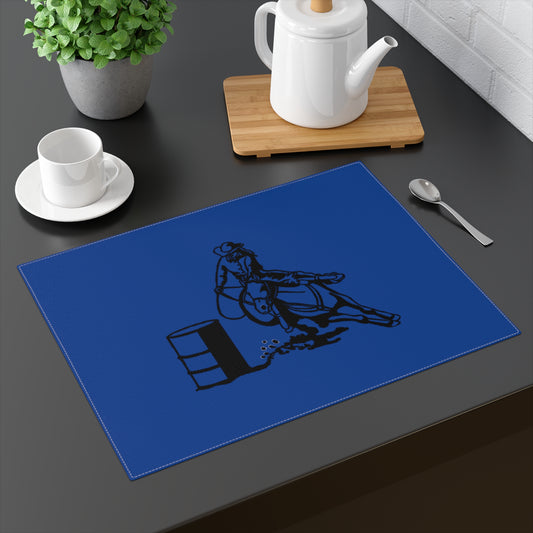 Barrel Racer Placemat Blue - AdeleEmbroidery