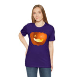 Unisex Jersey Short Sleeve Tee with Pumpkin Print