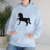 Unisex Heavy Blend™ Hooded Sweatshirt Morgan Horse front Print - AdeleEmbroidery