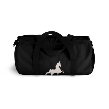 Saddlebred Print Black Duffel Bag - AdeleEmbroidery