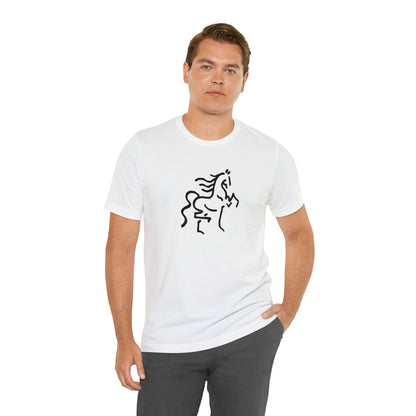 Unisex Jersey Short Sleeve Tee with Horse Print