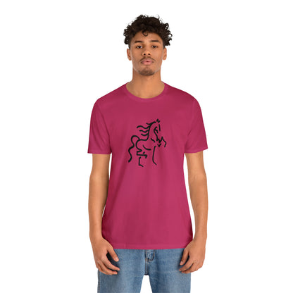 Unisex Jersey Short Sleeve Tee with Horse Print