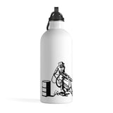 Barrel Racing Print Stainless Steel Water Bottle WHITE - AdeleEmbroidery