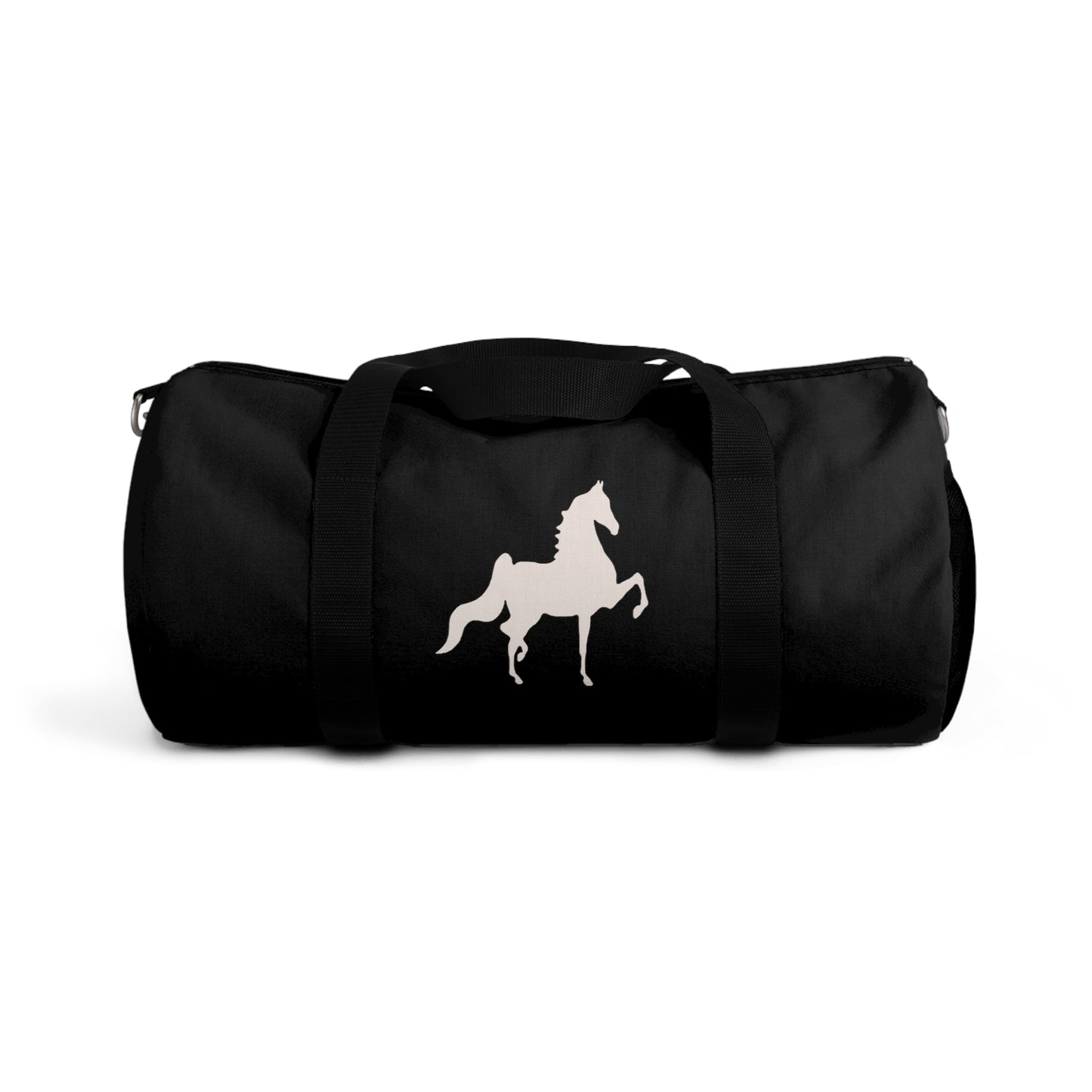 Saddlebred Print Black Duffel Bag - AdeleEmbroidery