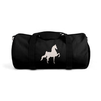 Saddlebred Print Black Duffel Bag - AdeleEmbroidery