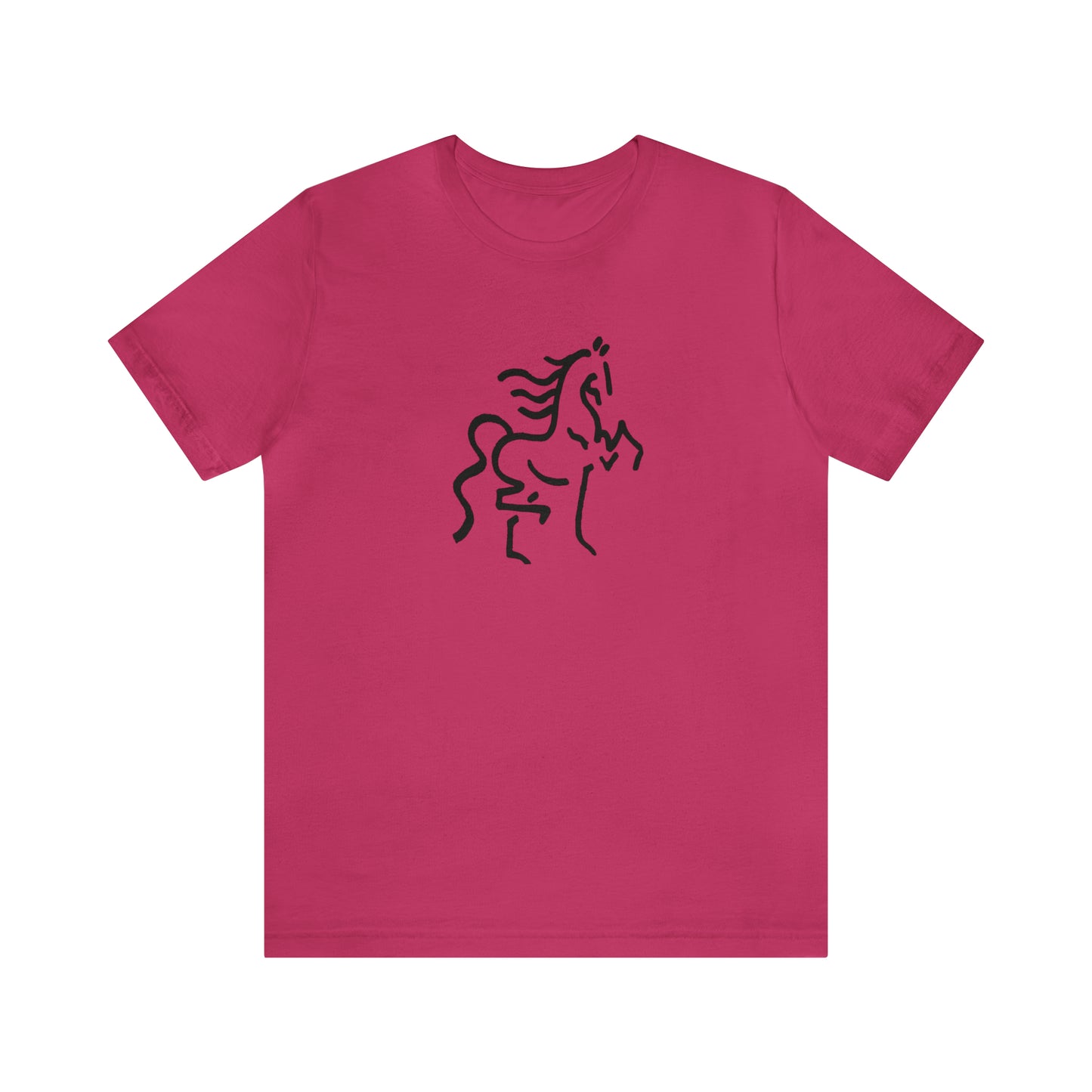 Unisex Jersey Short Sleeve Tee with Horse Print