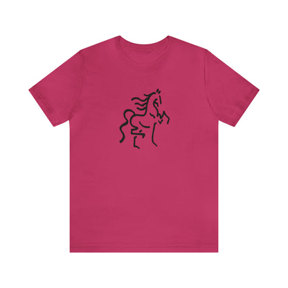 Unisex Jersey Short Sleeve Tee with Horse Print