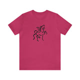 Unisex Jersey Short Sleeve Tee with Horse Print