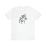 Unisex Jersey Short Sleeve Tee with Horse Print