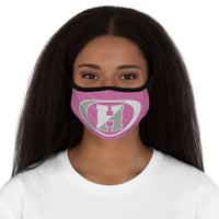 Haskell Fitted Polyester Face Mask Pink