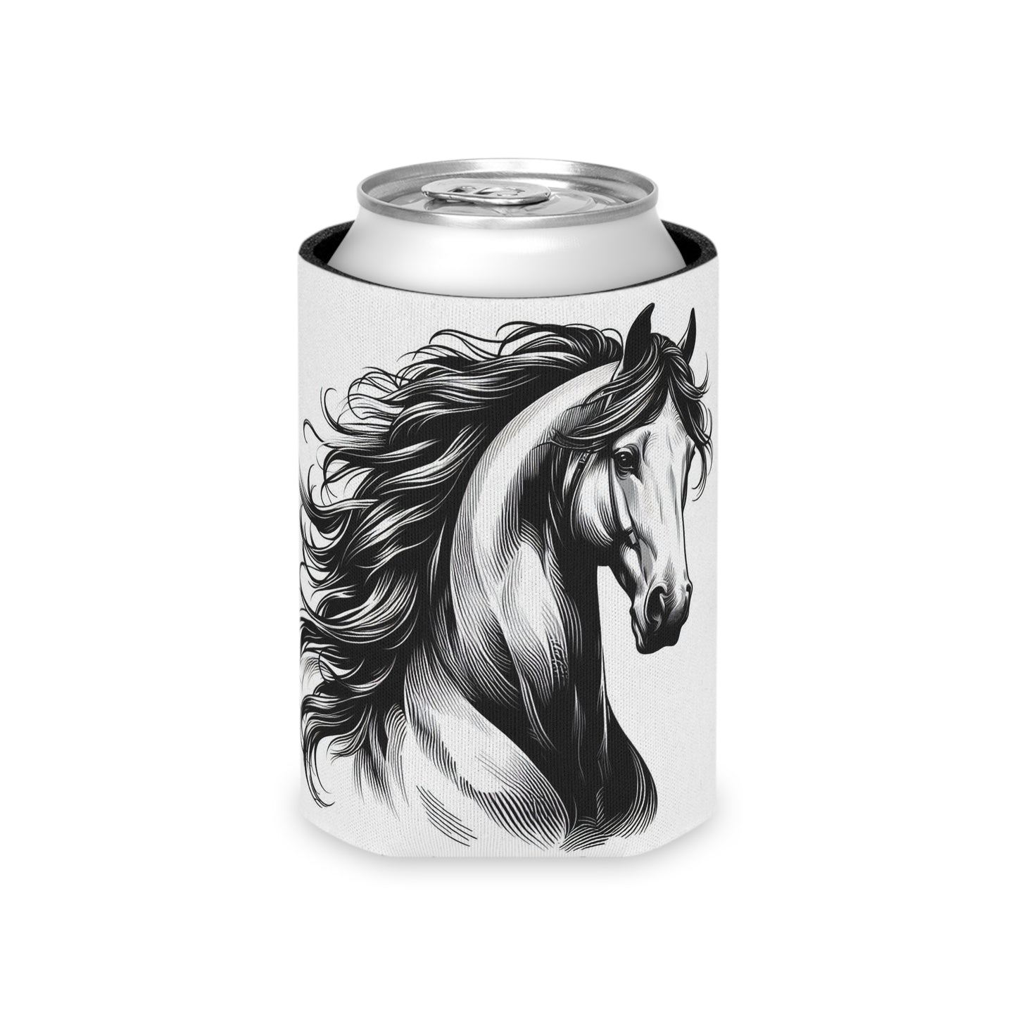 Can Cooler - Stunning Horse Head Design - AdeleEmbroidery