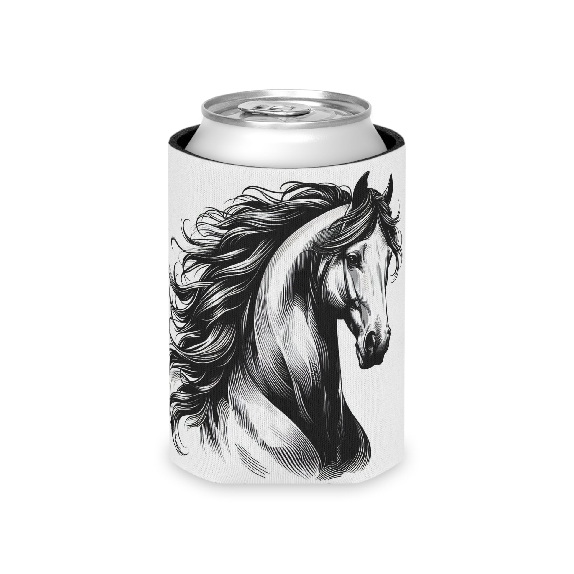 Can Cooler - Stunning Horse Head Design - AdeleEmbroidery