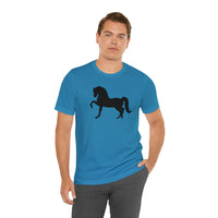 Unisex Jersey Short Sleeve Tee with Front Morgan Horse Print