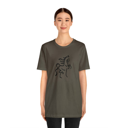 Unisex Jersey Short Sleeve Tee with Horse Print