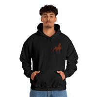 Unisex Heavy Blend™ Hooded Sweatshirt Front and Back Saddlebred Print