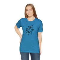 Unisex Jersey Short Sleeve Tee with Horse Print