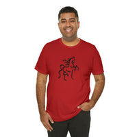 Unisex Jersey Short Sleeve Tee with Horse Print