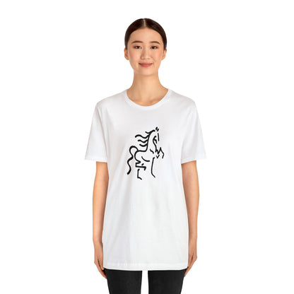 Unisex Jersey Short Sleeve Tee with Horse Print