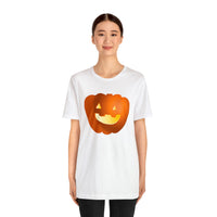 Unisex Jersey Short Sleeve Tee with Pumpkin Print