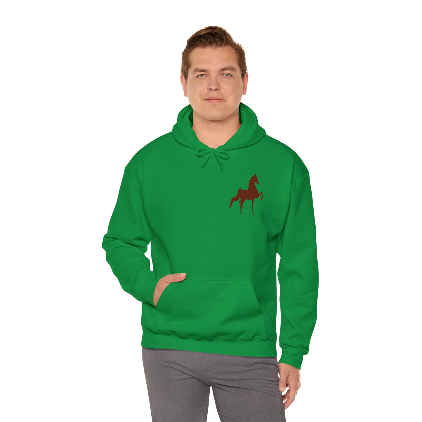 Unisex Heavy Blend™ Hooded Sweatshirt Front and Back Saddlebred Print