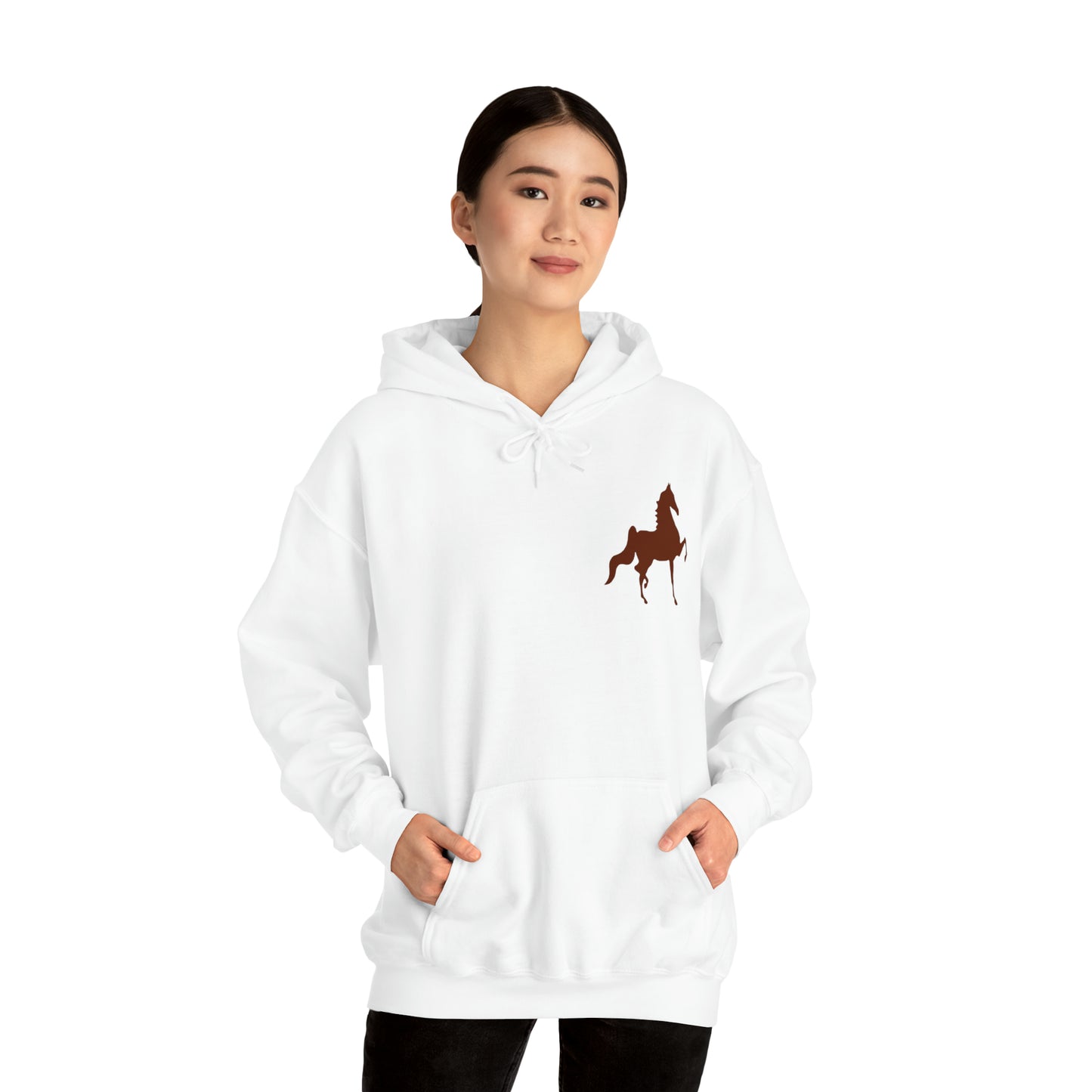 Unisex Heavy Blend™ Hooded Sweatshirt Front and Back Saddlebred Print