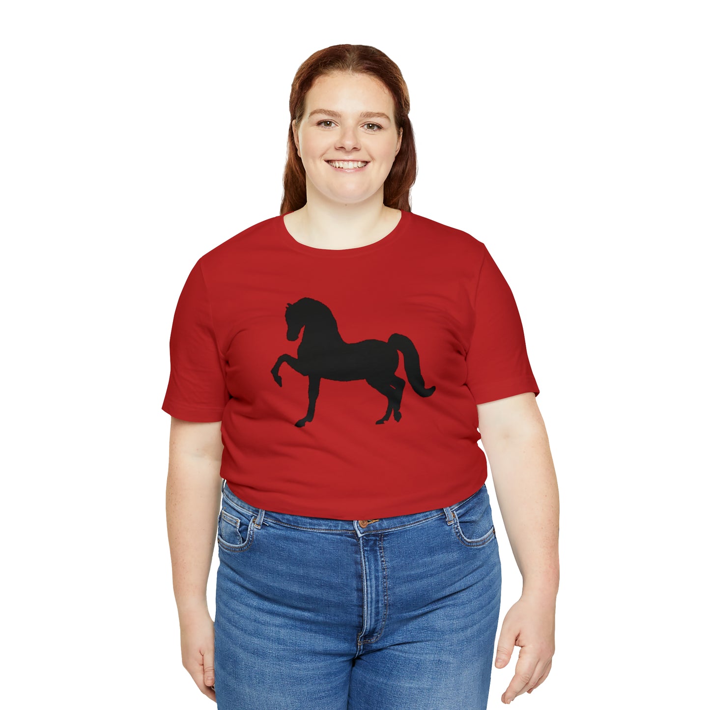 Unisex Jersey Short Sleeve Tee with Front Morgan Horse Print