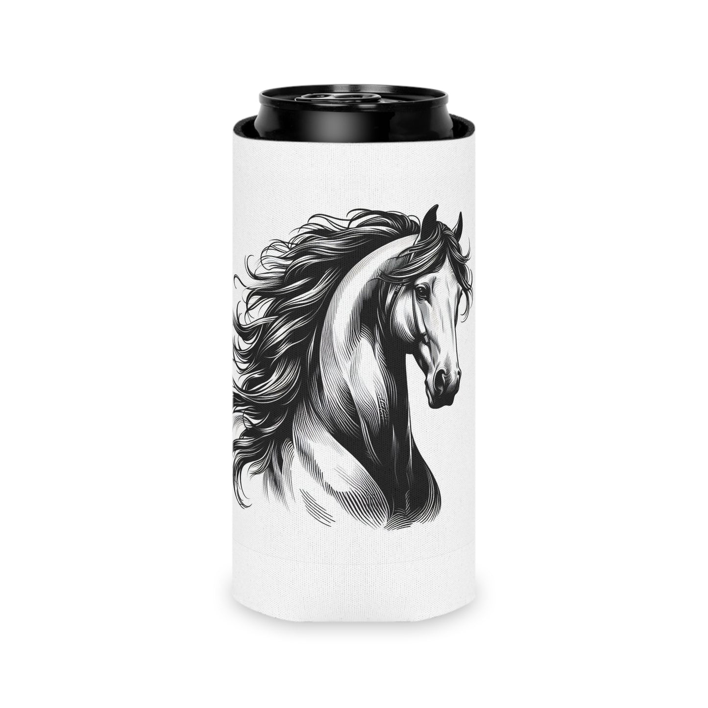 Can Cooler - Stunning Horse Head Design - AdeleEmbroidery